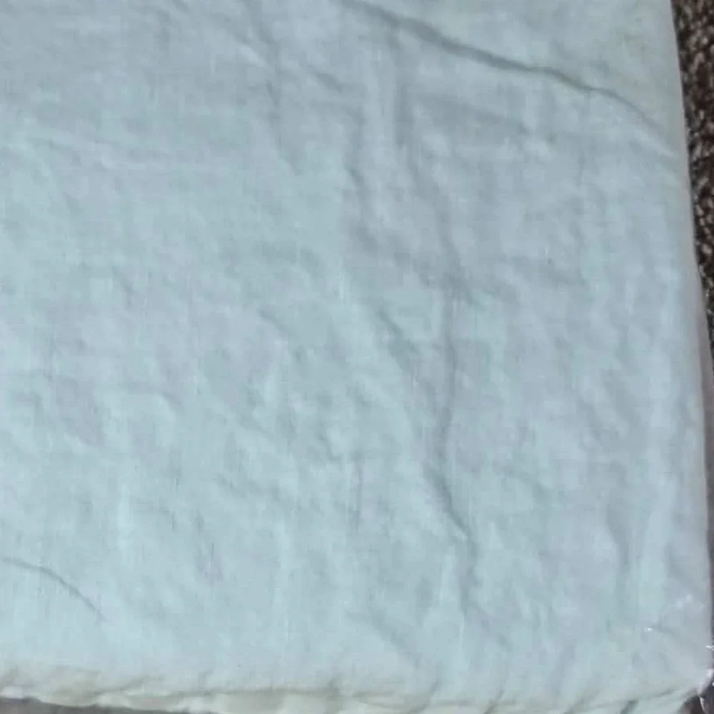 Anthropologie Izzy Duvet Full Cover Sky Blue Linen Euro Sham Set